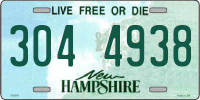 NH license plate 3044938