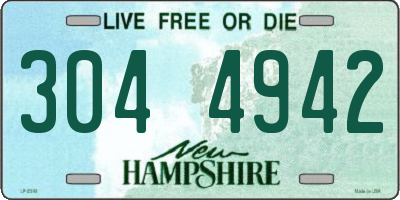 NH license plate 3044942