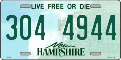 NH license plate 3044944