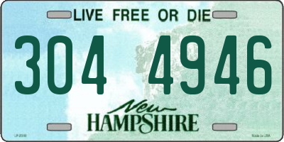 NH license plate 3044946