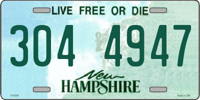 NH license plate 3044947