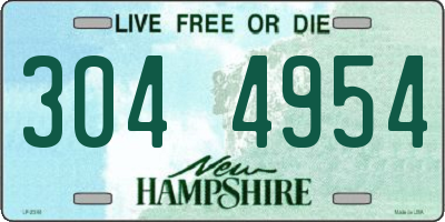 NH license plate 3044954