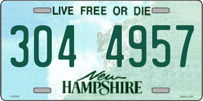 NH license plate 3044957