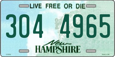 NH license plate 3044965