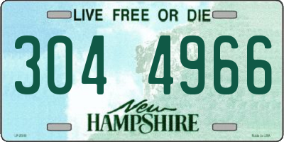 NH license plate 3044966