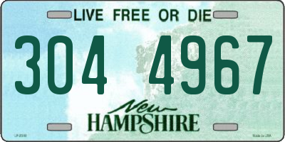 NH license plate 3044967