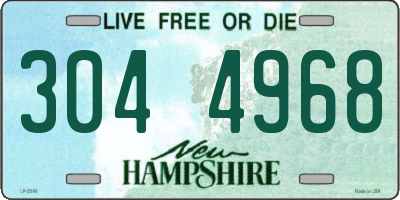 NH license plate 3044968