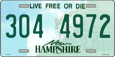NH license plate 3044972