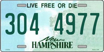 NH license plate 3044977