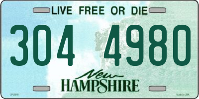 NH license plate 3044980
