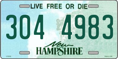 NH license plate 3044983
