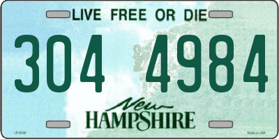 NH license plate 3044984