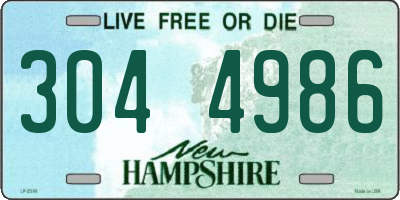 NH license plate 3044986