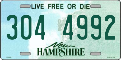NH license plate 3044992