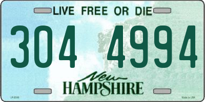 NH license plate 3044994