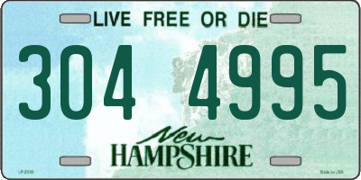 NH license plate 3044995