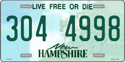 NH license plate 3044998