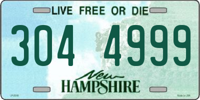 NH license plate 3044999