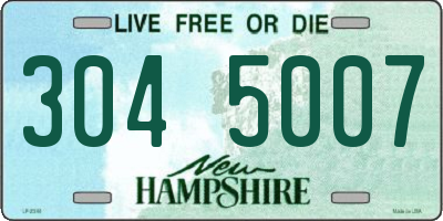 NH license plate 3045007
