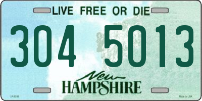 NH license plate 3045013