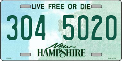 NH license plate 3045020
