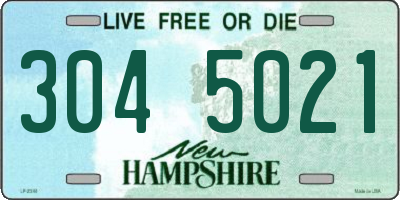 NH license plate 3045021