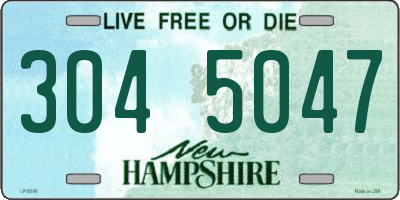 NH license plate 3045047