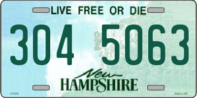 NH license plate 3045063