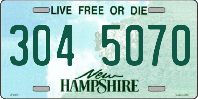 NH license plate 3045070