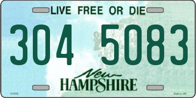 NH license plate 3045083