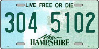 NH license plate 3045102
