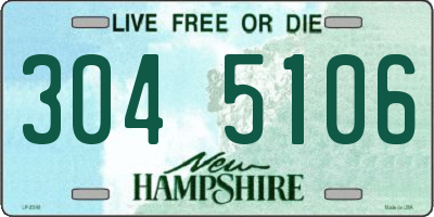 NH license plate 3045106