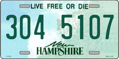 NH license plate 3045107