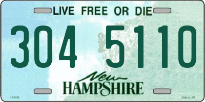 NH license plate 3045110
