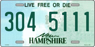 NH license plate 3045111