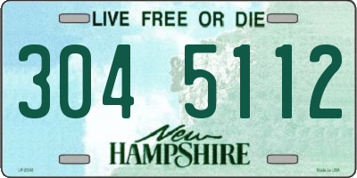 NH license plate 3045112