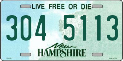 NH license plate 3045113