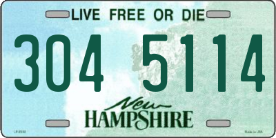 NH license plate 3045114