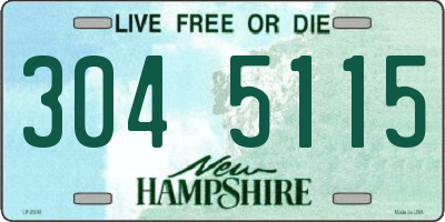 NH license plate 3045115