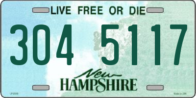 NH license plate 3045117