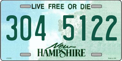 NH license plate 3045122