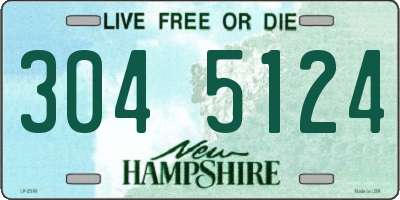 NH license plate 3045124