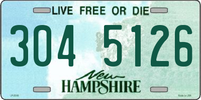 NH license plate 3045126