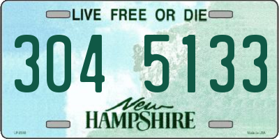NH license plate 3045133