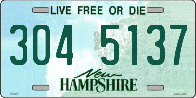 NH license plate 3045137