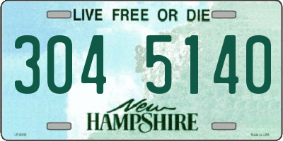 NH license plate 3045140