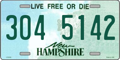 NH license plate 3045142