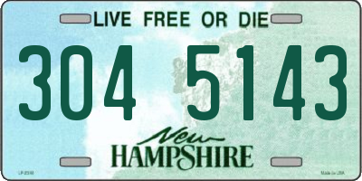 NH license plate 3045143