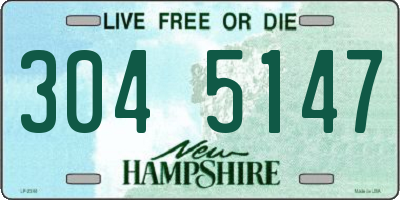 NH license plate 3045147