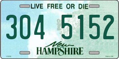 NH license plate 3045152